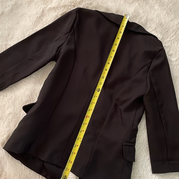 Black 3/4 sleeve button blazer - Picture 5 of 11
